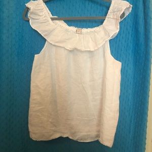 Beautiful J. Crew white linen shirt.